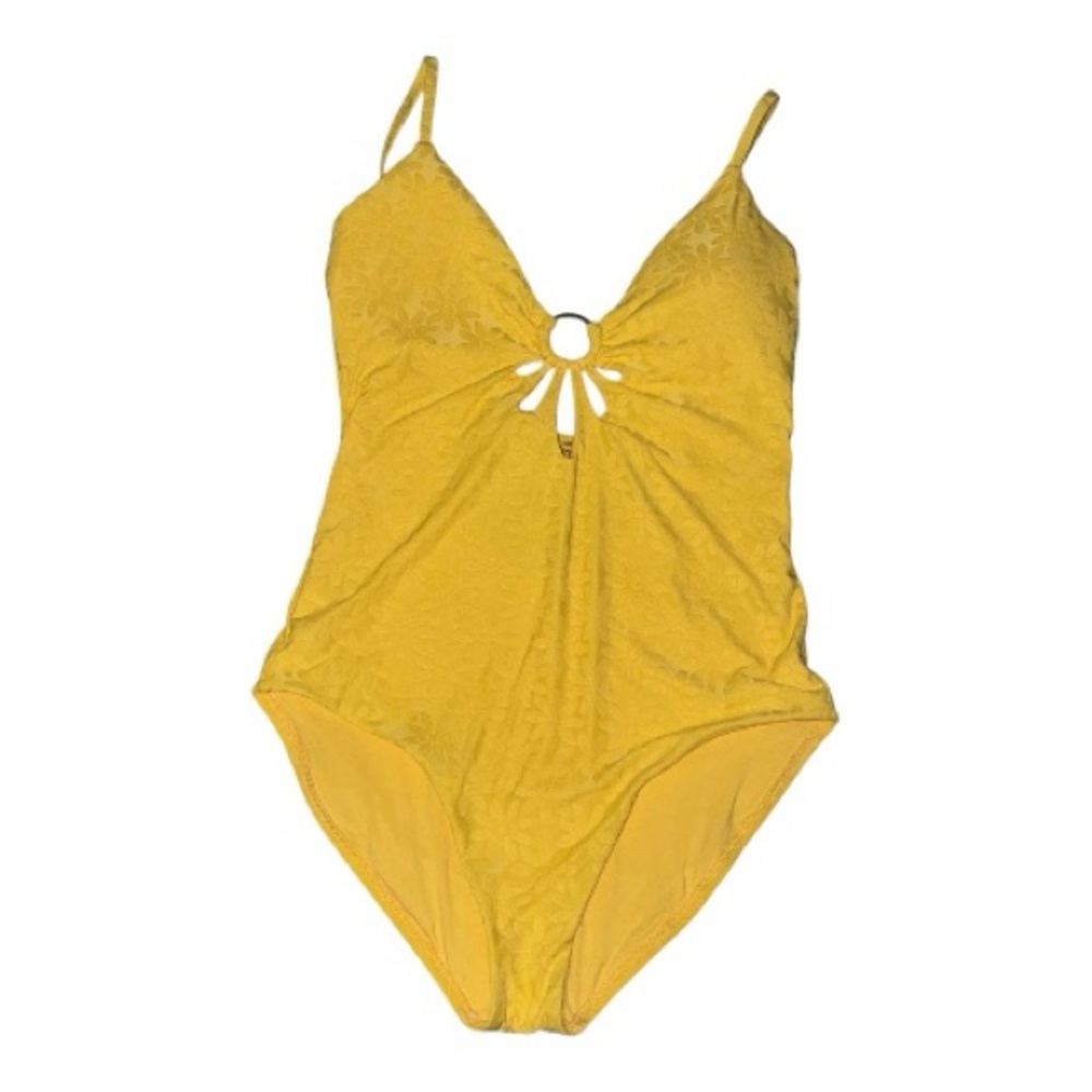 Trina Turk sunshine yellow daisy 🌼 Joplin Jacquard Petal one piece swimsuit